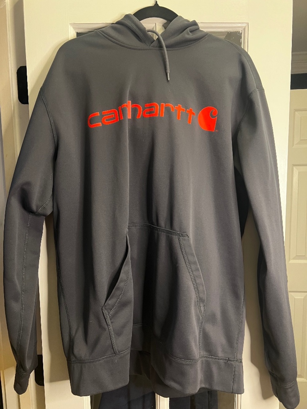 Carhartt Force Extremes Men's XL Relaxed Fit Hoodie Gray Red Logo